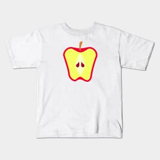 Red Apple Fruit Halved Kids T-Shirt